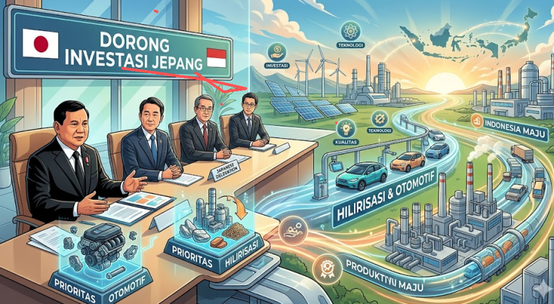 Dorong Investasi Jepang, Prabowo Prioritaskan Hilirisasi dan Otomotif